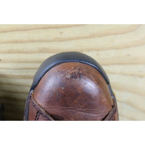 Doc Martens Boots Mens 7 Brown Leather Steel Toe Safety Ankle Womens 9 - Picture 8 of 10